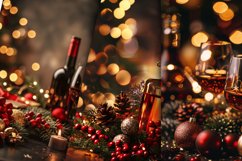Luxury Christmas Alcohol Seamless Digital Paper Bundle Product Image 6