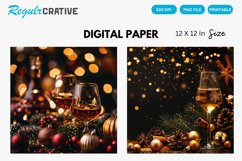 Luxury Christmas Alcohol Seamless Digital Paper Product Image 1