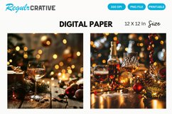 Luxury Christmas Alcohol Seamless Digital Paper Product Image 1