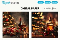 Luxury Christmas Alcohol Seamless Digital Paper Product Image 1
