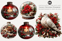 Luxury Christmas Ornament Clipart Product Image 1