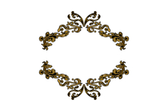 Luxury elegant floral frame ornament decorative element isol Product Image 2