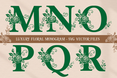 Luxury Rose Floral Monogram Alphabet Bundle Product Image 1