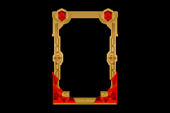 luxury frame art card layout template with diamond and polyg Product Image 2