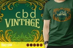 Luxury frame vintage cannabis flourish illustrations Product Image 1