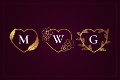 Luxury Gold Monogram Hearts Product Image 1