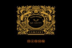 Luxury gold vintage Label flourish Illustrations Product Image 1