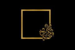 Luxury golden frame floral ornament decorative clipart Product Image 2