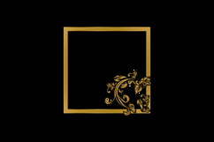 Luxury golden frame floral ornament decorative vector Product Image 2
