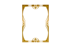 Luxury golden ornamental frame decoration on transparent Product Image 1