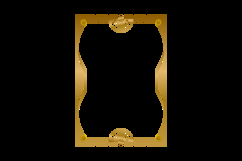 Luxury golden ornamental frame decoration on transparent Product Image 2