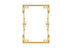 Luxury golden ornamental frame decoration on transparent bac Product Image 1