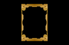 Luxury golden ornamental frame decoration on transparent Product Image 2