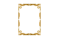 Luxury golden ornamental frame decoration on transparent Product Image 1