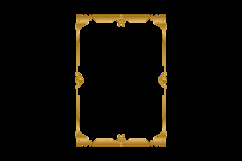 Luxury golden ornamental frame decoration on transparent bac Product Image 2