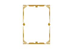 Luxury golden ornamental frame decoration on transparent bac Product Image 1