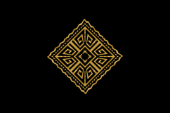 Luxury golden retro ornament decorative abstract art clipart Product Image 2