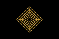 Luxury golden retro ornament decorative abstract art clipart Product Image 1