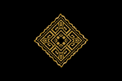 Luxury golden retro ornament decorative abstract art graphic Product Image 1