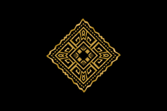 Luxury golden retro ornament decorative abstract art graphic Product Image 2