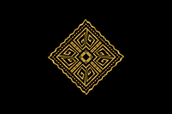 Luxury golden retro ornament decorative abstract art isolate Product Image 1