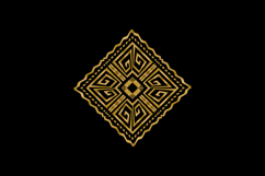 Luxury golden retro ornament decorative abstract art isolate Product Image 2