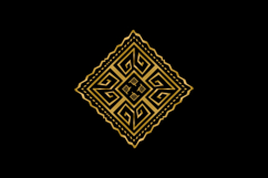 Luxury golden retro ornament decorative abstract art vector Product Image 1