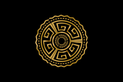 Luxury golden round retro ornament decorative abstract art Product Image 2