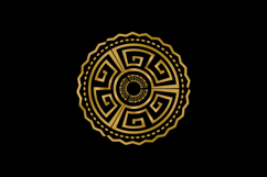 Luxury golden round retro ornament decorative abstract art Product Image 1