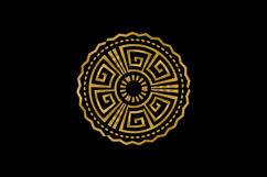 Luxury golden round retro ornament decorative abstract art Product Image 2