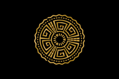 Luxury golden round retro ornament decorative abstract art Product Image 1