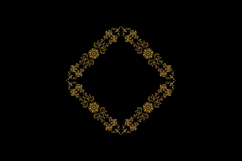 Luxury golden wreath frame art floral ornament decorative de Product Image 2