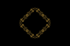 Luxury golden wreath frame art floral ornament decorative de Product Image 1