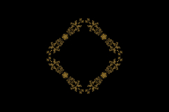 Luxury golden wreath frame art floral ornament decorative gr Product Image 1