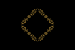 Luxury golden wreath frame art floral ornament decorative ve Product Image 2