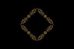 Luxury golden wreath frame art floral ornament decorative ve Product Image 1
