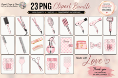 Beauty Hair Accessories PNG Bundle 23 Premium Pink &amp; Gold Product Image 2