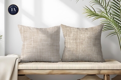 Boho Linen Fabric Soft Neutral Beige Digital Paper Product Image 2