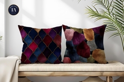 Velvet Fabric Deep Jewel Texture Seamless Digital Paper Product Image 2