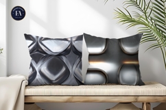 Reflective Chrome Silver Mirror Metallic Digital Paper Product Image 2