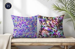 Holographic Sequin Texture Disco Party Digital Paper Product Image 2