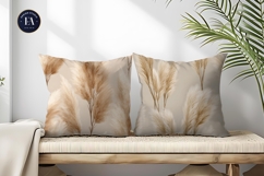 Pampas Grass Pattern Soft Beige Floral Digital Paper Product Image 2