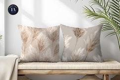 Fluffy Pampas Grass Floral Pattern Digital Paper Product Image 2