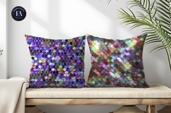 Holographic Sequin Texture Disco Party Digital Paper Product Image 2