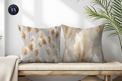 Pampas Grass Pattern Soft Beige Floral Digital Paper Product Image 2