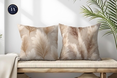 Fluffy Pampas Grass Floral Pattern Digital Paper Product Image 2