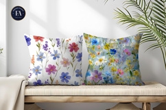 Pastel Wildflower Meadow Floral Seamless Digital Paper Product Image 2