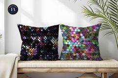 Shiny Disco Sequin Holographic Texture Digital Paper Product Image 2