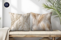 Soft Beige Pampas Grass Floral Texture Digital Paper Product Image 2