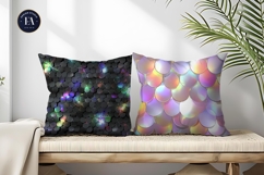 Seamless Holographic Disco Sequin Texture Digital Paper Product Image 2